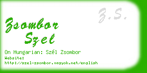 zsombor szel business card