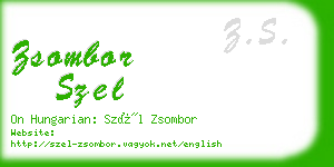 zsombor szel business card